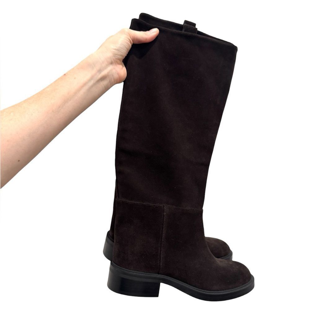 COS SUEDE RIDING BOOTS in Chocolate brown - Picture 11 of 16